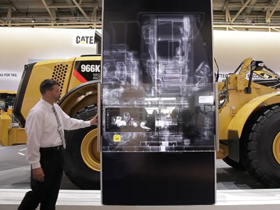 滑軌屏互動裝置在展廳的應用