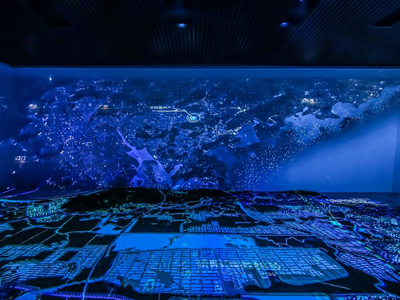 L型投影數(shù)字沙盤在展廳中的應(yīng)用