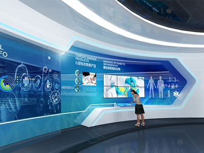 企業(yè)展廳中可以通過多屏聯(lián)動(dòng)技術(shù)展示哪些內(nèi)容?