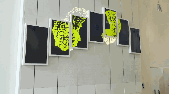 波浪滑軌屏展示