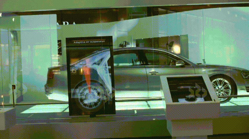 車展透明滑軌屏