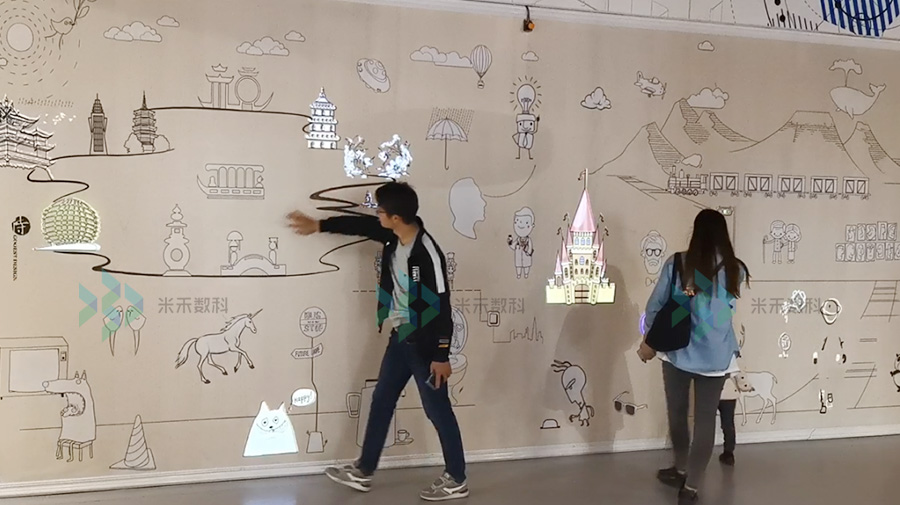 浙江科技館投影互動(dòng)墻系統(tǒng)創(chuàng)意展示