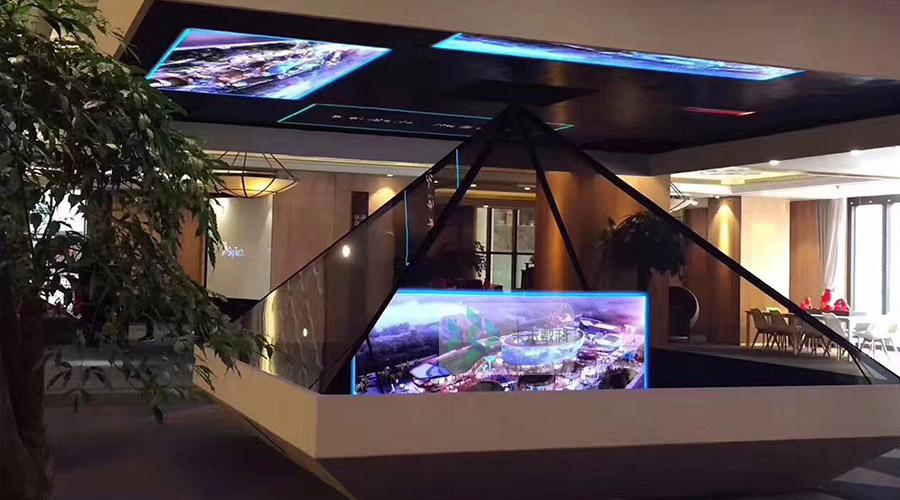 s售樓處全息投影展示柜實(shí)拍圖